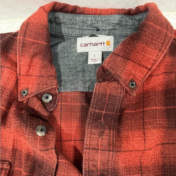 Men’s long sleeve Carhartt button up - size large - Picture 2 of 3